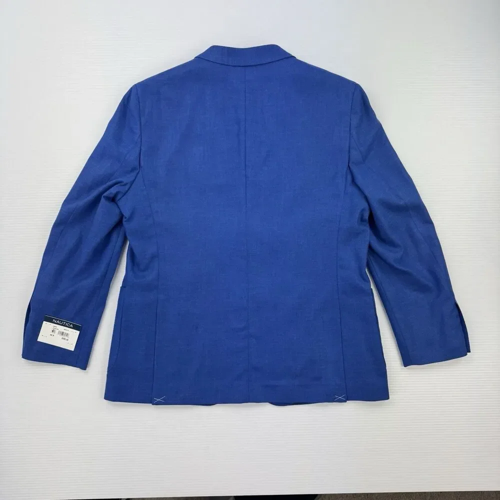 Nautica Jensen Blazer Mens 44R Bright Blue Active Stretch Sport Coat NWT